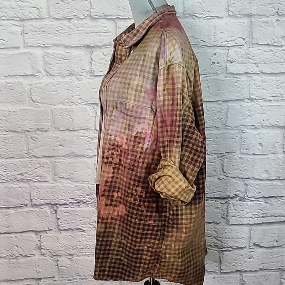 Reworked/upcycled flannel shirt - Picture 4 of 7